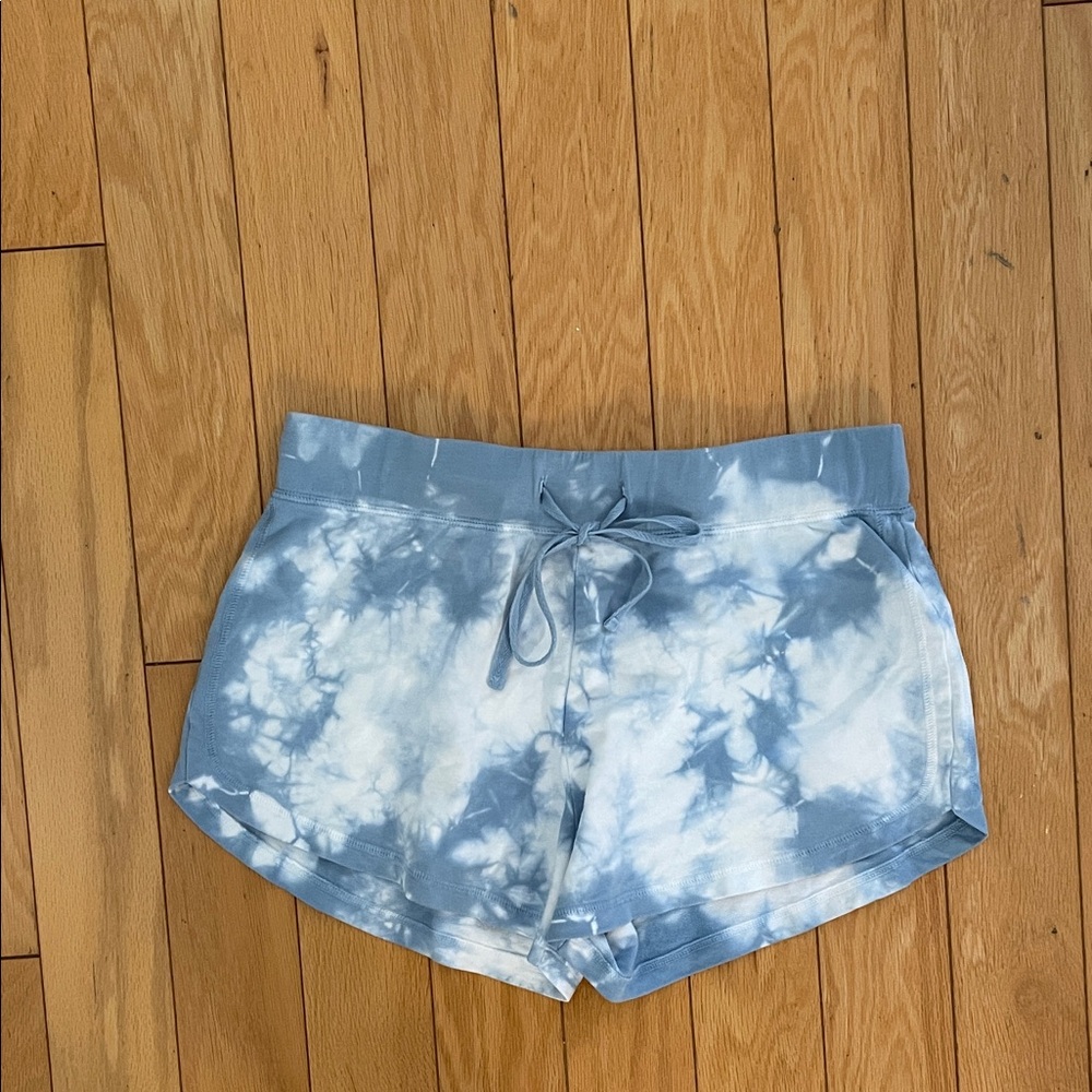 bobi Blue and White Tie-Dye XS Shorts
